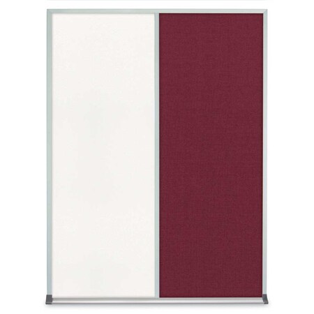 United Visual Products Single Door Radius Plus Corkboard, 36"X UV8002PLUS-BLACK-AMETHY